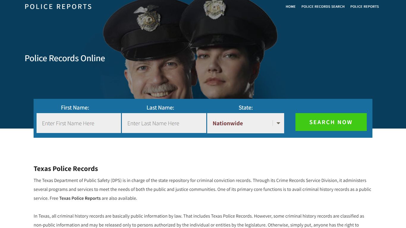 Texas Police Records | Get Instant Reports On People