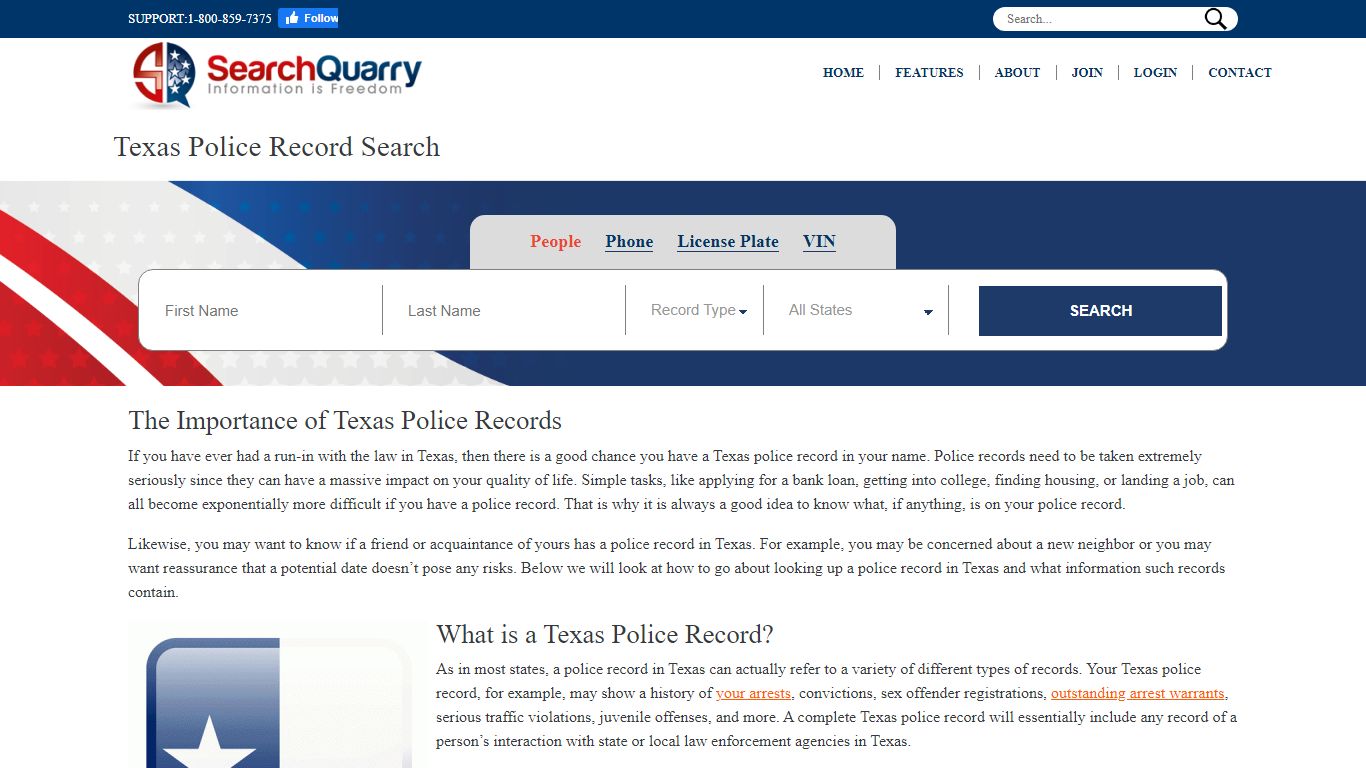 Texas Police Record Search | Enter a First & Last Name To Begin
